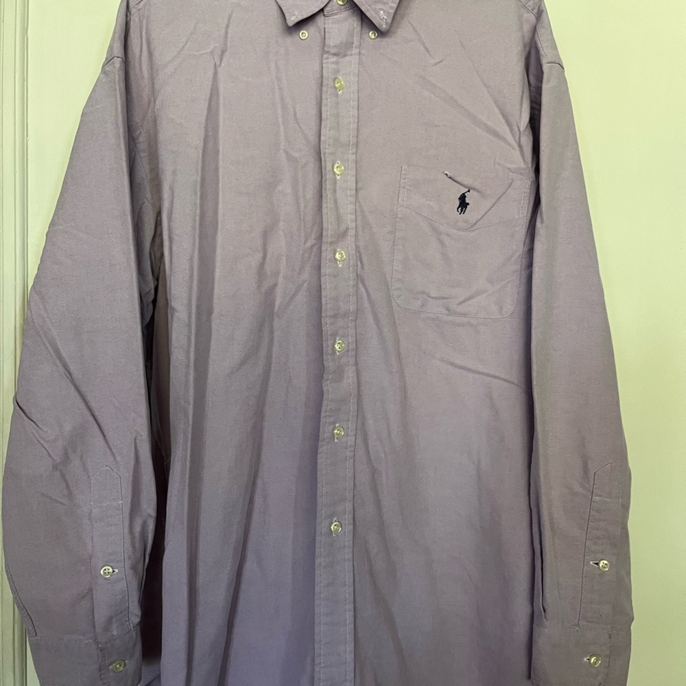Ralph Lauren Men's Lavender Button-Down Shirt